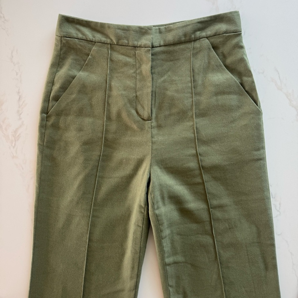Veronica Beard Noda Linen Straight Leg Trousers size 2 - Picture 7 of 13